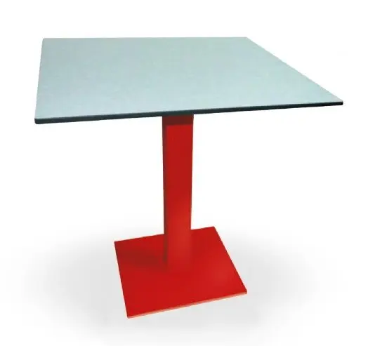 Mesa pie epoxi base y columna carta colores PICASSO EP 40X40 C