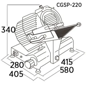 Cortadora de Fiambre Profesional CGSP-220 EDENOX