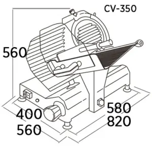 Cortadora de Fiambre Profesional de Engranajes CGE-370 EDENOX