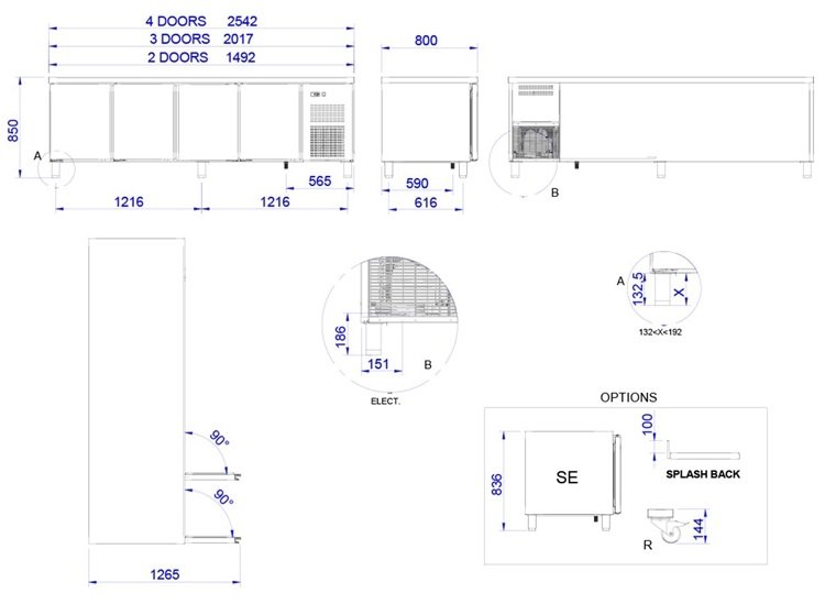 Mesas Refrigeradas Gastronorm Serie 800 Euronorma MPP EDENOX