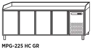 Mesa Refrigerada para preparación de ensaladas y pizzas Serie GN 1/1 MPGE2 EDENOX