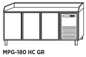 Mesa Refrigerada para preparación de ensaladas y pizzas Serie GN 1/1 MPGE2 EDENOX