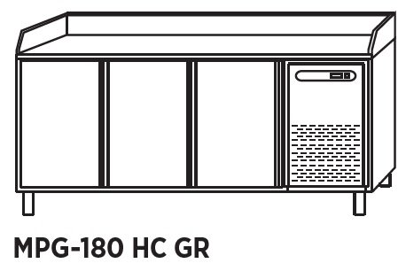 Mesa Refrigerada para preparación de ensaladas y pizzas Serie GN 1/1 MPGE2 EDENOX