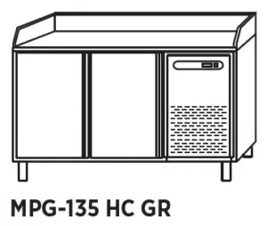Mesa Refrigerada para preparación de ensaladas y pizzas Serie GN 1/1 MPGE2 EDENOX