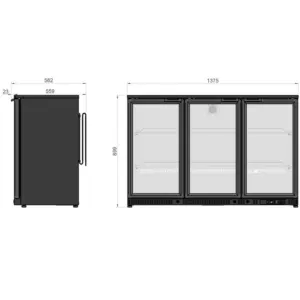 Expositor Refrigerado Mural con Puertas de Cristal ETB EDENOX