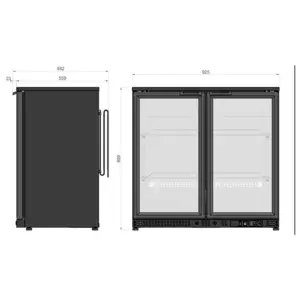 Expositor Refrigerado Mural con Puertas de Cristal ETB EDENOX