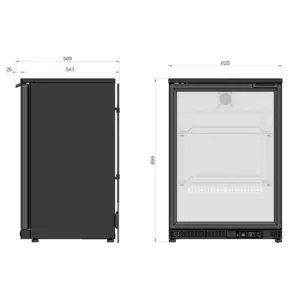 Expositor Refrigerado Mural con Puertas de Cristal ETB EDENOX