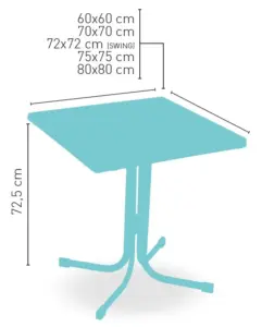 Mesa armazón metálico acabado epoxi carta colores MADISON-4