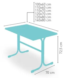 Mesa armazón metálico acabado epoxi carta colores MADISON-R
