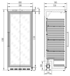 Armario refrigerado 248 litros APS-261 EDENOX