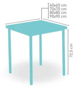 Mesa armazón metálico acabado epoxi carta colores TRADICIONAL-C