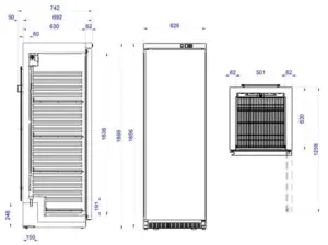 Armario refrigerado 248 litros APS-261 EDENOX