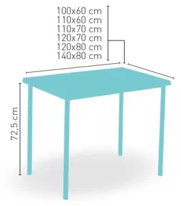 Mesa armazón metálico acabado epoxi carta colores TRADICIONAL-R