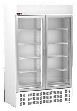 Armario Expositor Refrigerado Con cabezal Luminoso potenciado 2 Puertas  APE-952-C P  EDENOX