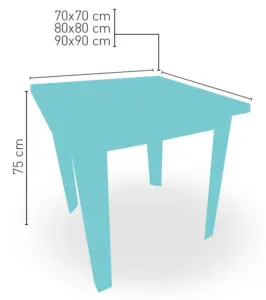 Mesa armazón metálico acabado epoxi carta colores KIEV-C
