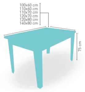 Mesa armazón metálico acabado epoxi carta colores KIEV-R