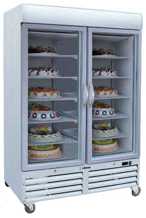 Armario Mantenimiento de Congelados para Exposición con cabezal iluminado de 2 puertas  ACE-902-C HC  EDENOX