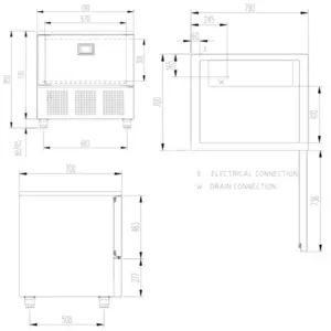 Abatidor de temperatura compacto 3 GN1/1 AM-031 CD  EDENOX