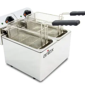 Freidora Eléctrica Doble sin Grifo de Vaciado 5+5 Litros EVO55