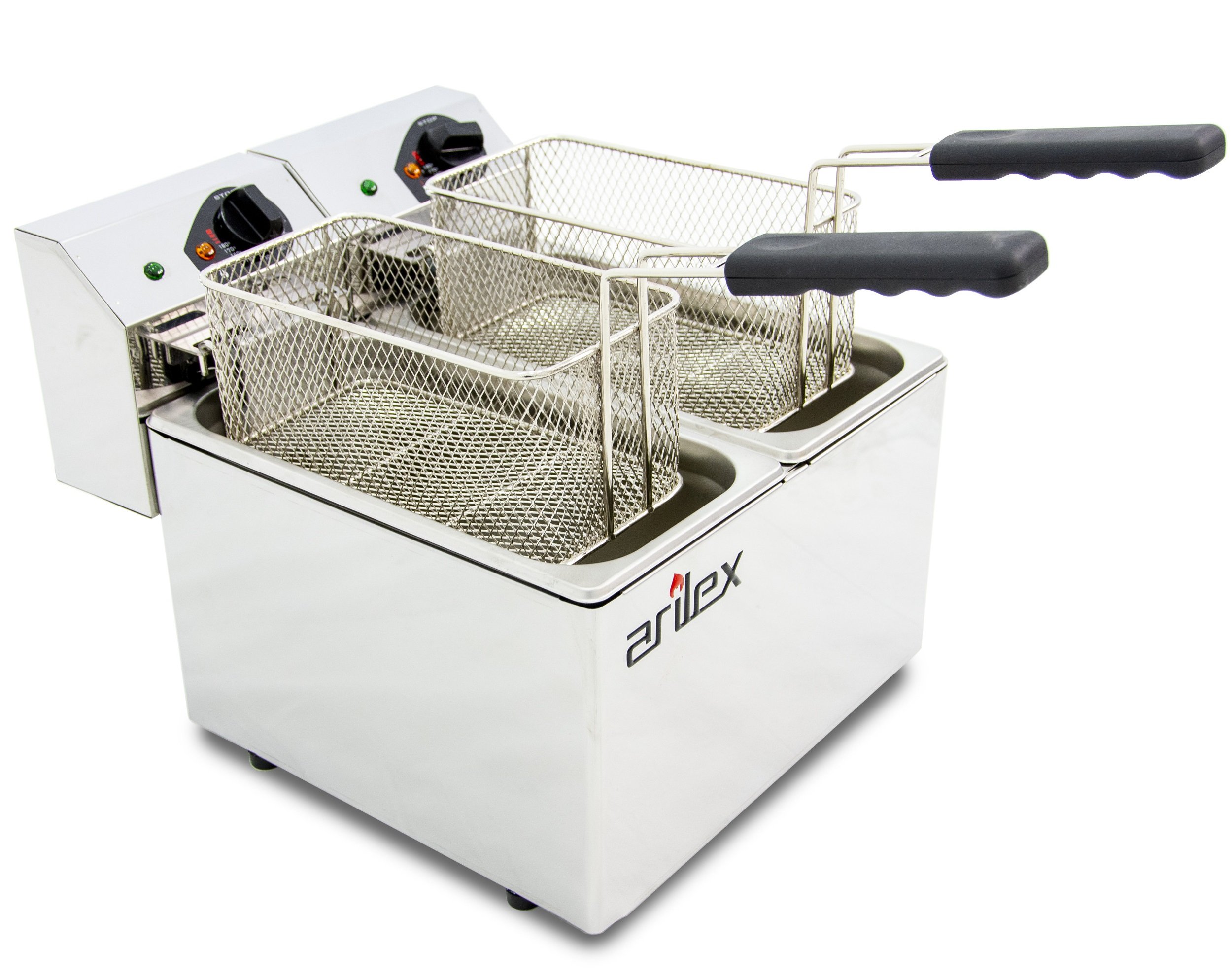 Freidora Eléctrica Doble sin Grifo de Vaciado 5+5 Litros EVO55