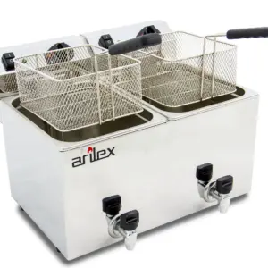 Freidora Eléctrica CON grifo de vaciado de 10+10Litros EVO1010G