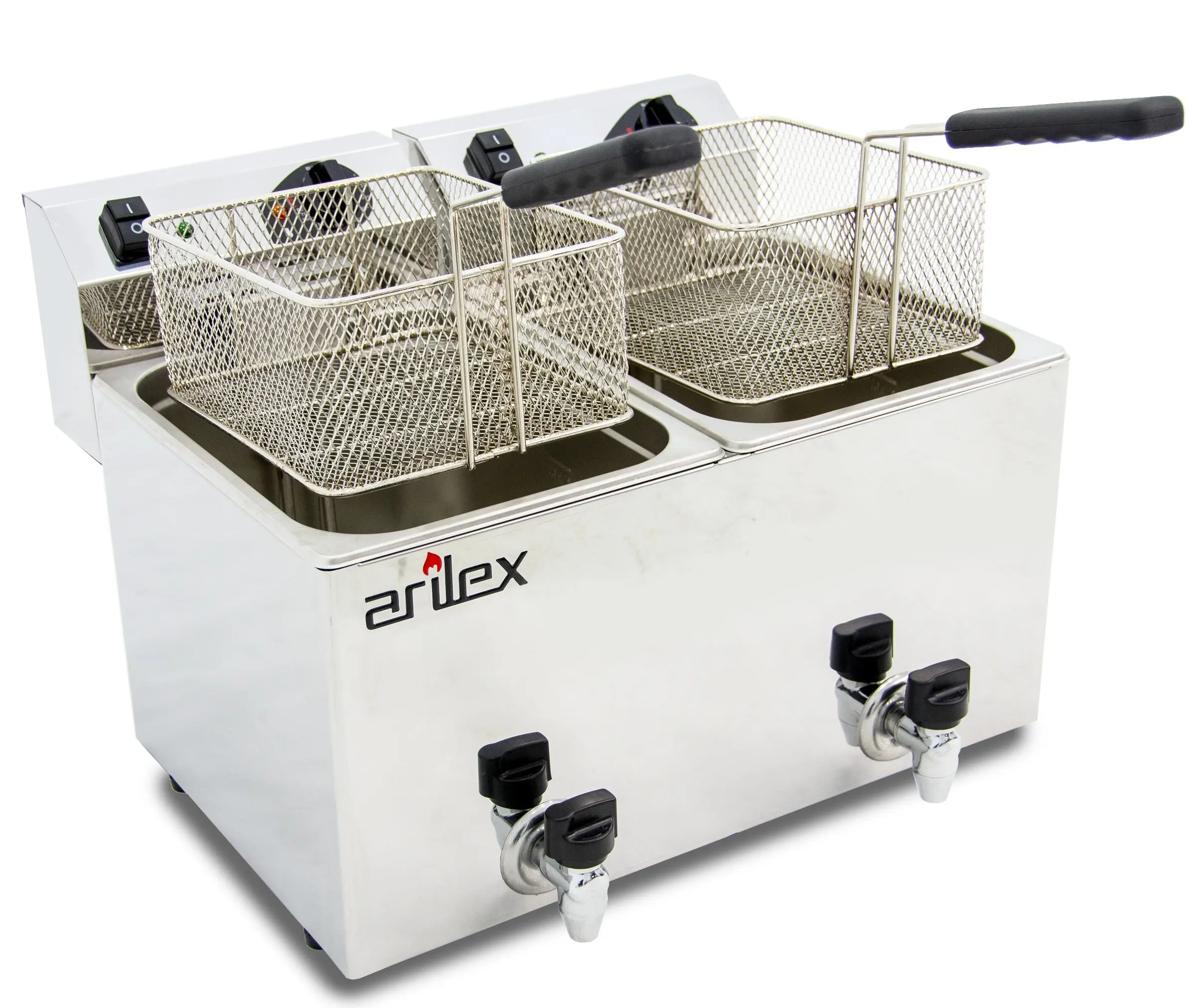 Freidora Eléctrica CON grifo de vaciado de 10+10Litros EVO1010G