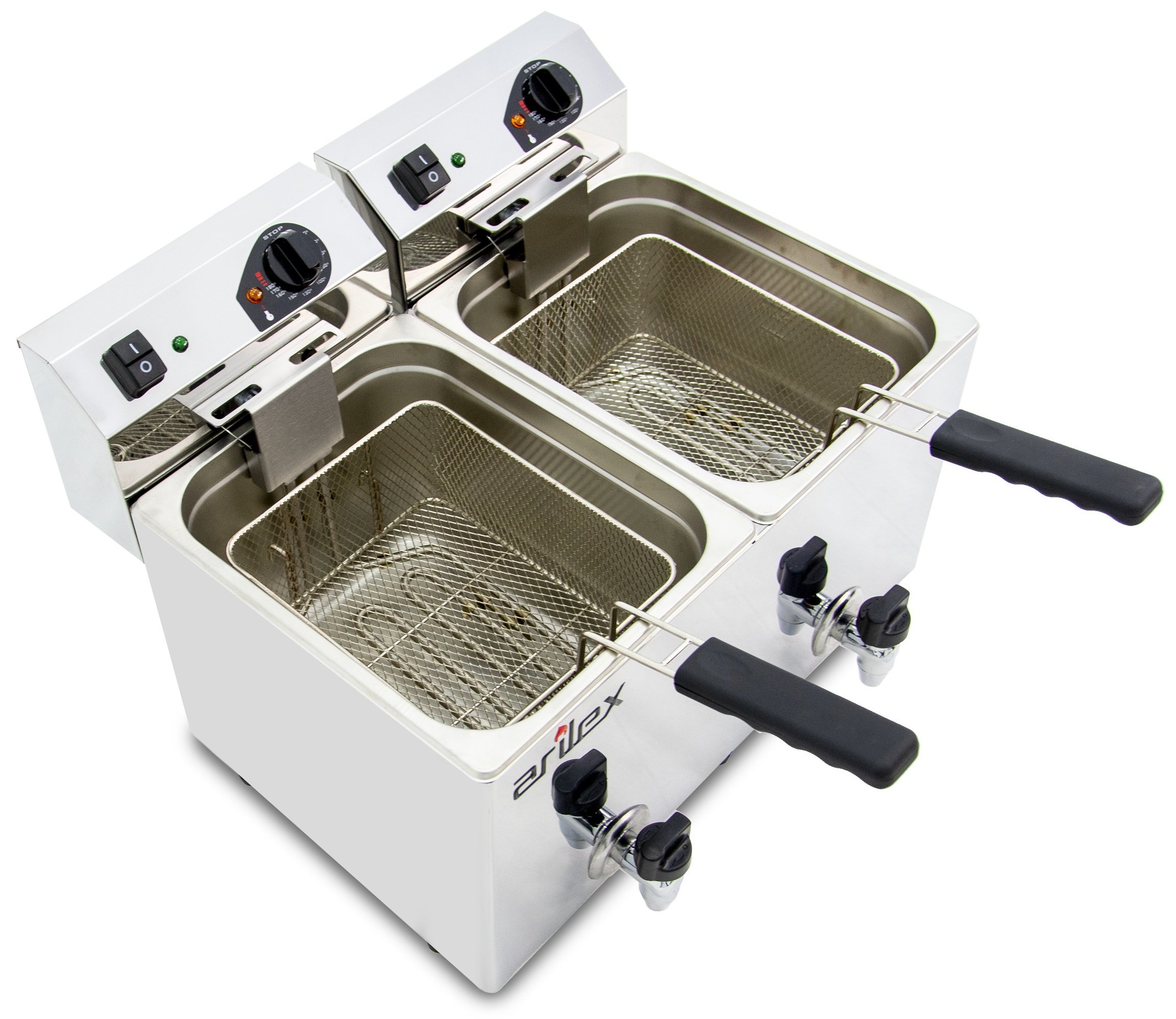 Freidora Eléctrica CON grifo de vaciado de 10+10Litros EVO1010G
