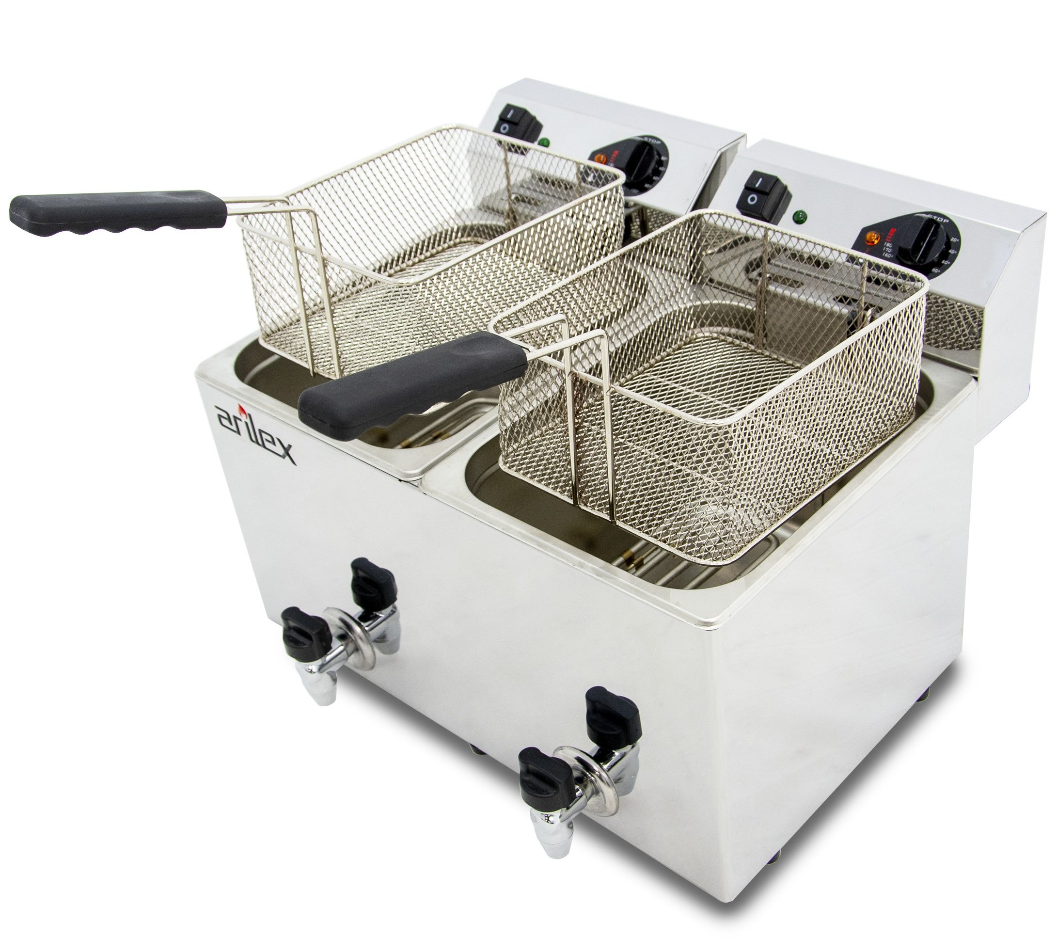 Freidora Eléctrica CON grifo de vaciado de 10+10Litros EVO1010G