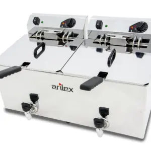 Freidora Eléctrica Trifásica Doble CON grifo de vaciado EVO1212GTR