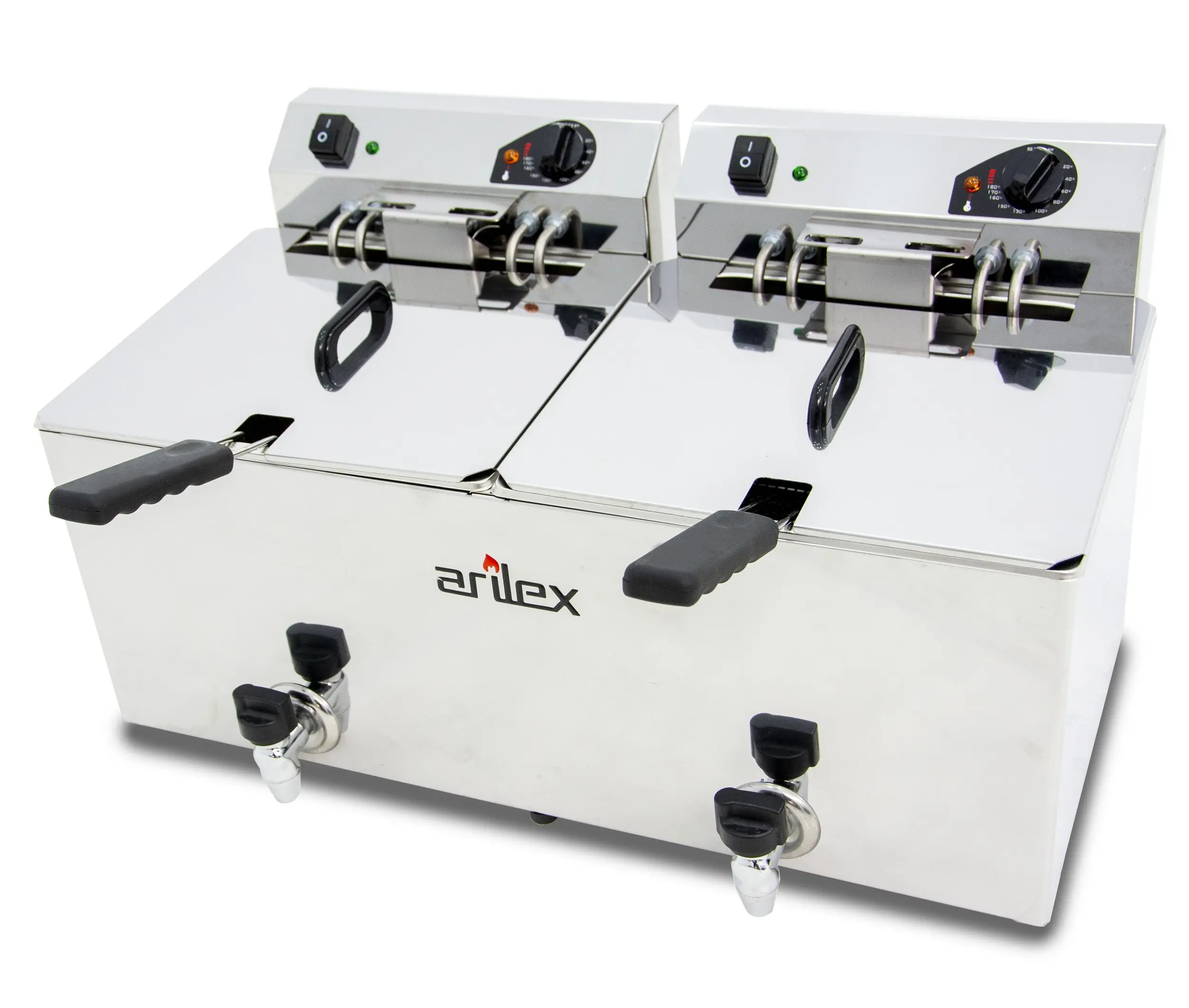 Freidora Eléctrica Trifásica Doble CON grifo de vaciado EVO1212GTR