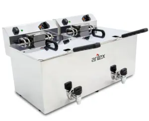 Freidora Eléctrica Trifásica Doble CON grifo de vaciado EVO1212GTR