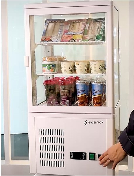Vitrina Expositora Vertical Sobremesa Refrigerada + 3°C a +8°C  VIVES-HC  EDENOX