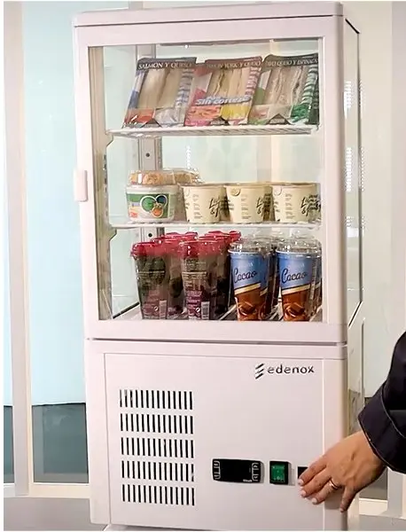 Vitrina Expositora Vertical Sobremesa Refrigerada + 3°C a +8°C  VIVES-HC  EDENOX