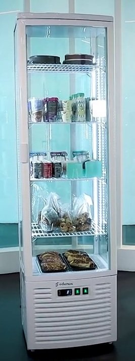 Vitrina Expositora Vertical Sobremesa Refrigerada + 3°C a +8°C  VIVES-HC  EDENOX