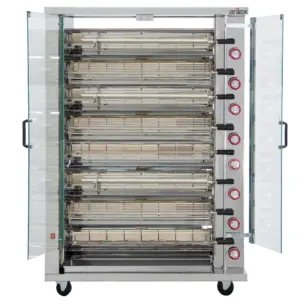Asador de pollos a gas de 8 espadas 8ASPG