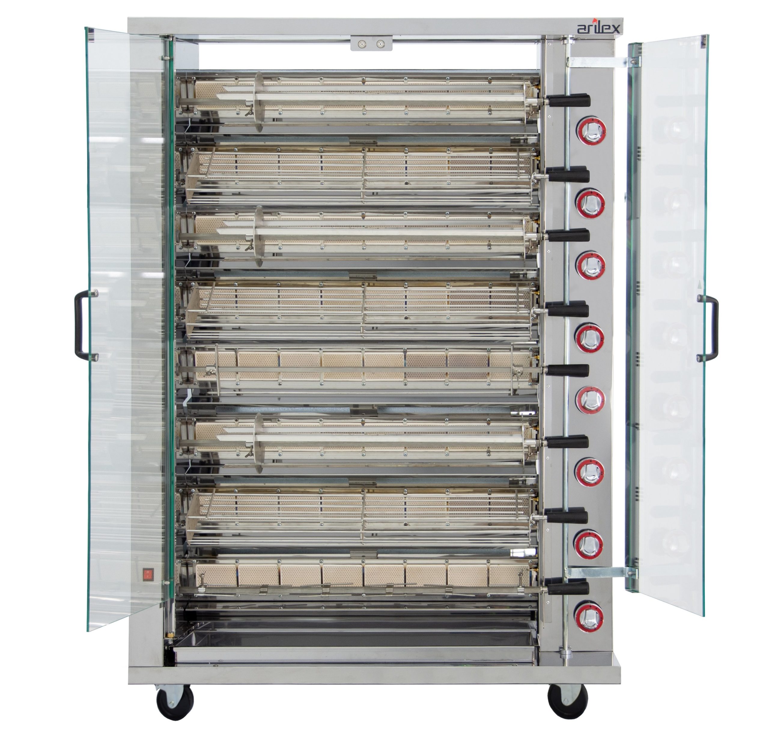 Asador de pollos a gas de 8 espadas 8ASPG