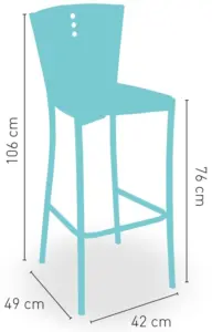 Silla con estructura tubular BOLONIA