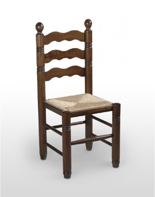 Silla de Madera de pino con asiento de Enea RÚSTIKA