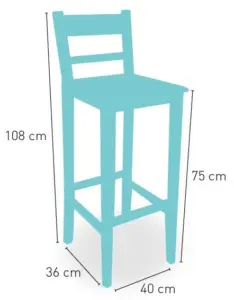 Silla de Madera de pino macizo acabado barniz con asiento en diferentes acabados MESÓN