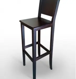 Taburete de Madera de pino macizo acabado barniz con asiento en diferentes acabados TABURETE MESÓN