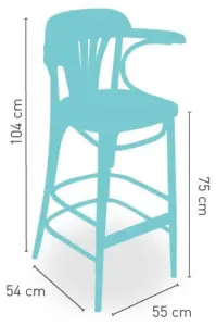 Silla de Madera de haya barnizada en tono Nogal 05 CLÁSICA