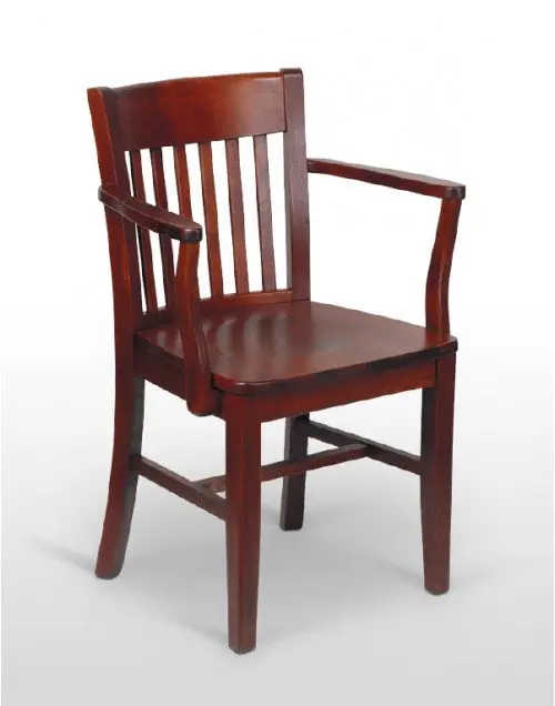 Silla de madera de haya barnizada en tono Nogal 05 DUSSELDORF