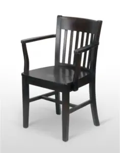 Silla de madera de haya barnizada en tono Nogal 05 DUSSELDORF