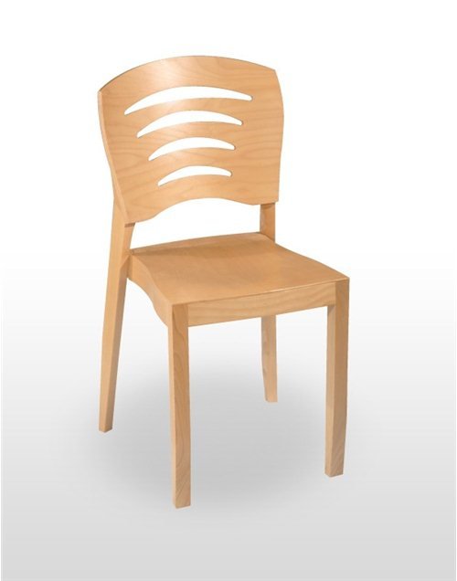Silla de madera de haya barnizada en tono Nogal 05 DUSSELDORF