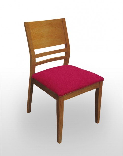 Silla de Madera de haya con asiento tapizado a elegir CAZORLA