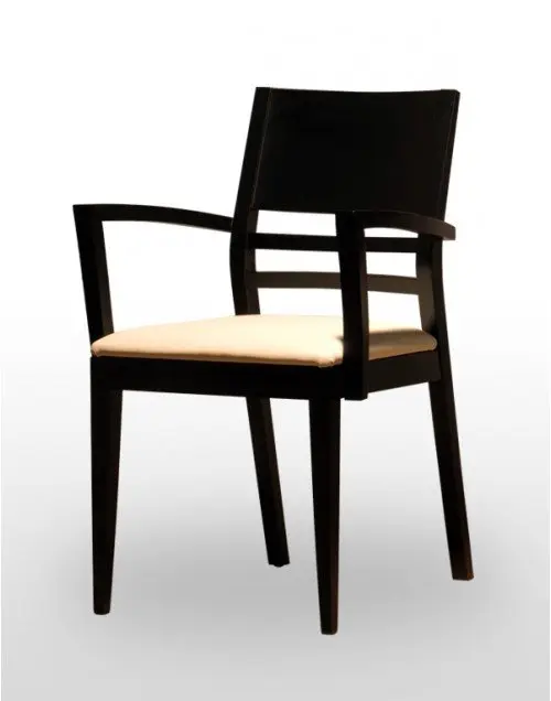 Silla de Madera de haya con asiento tapizado a elegir CAZORLA
