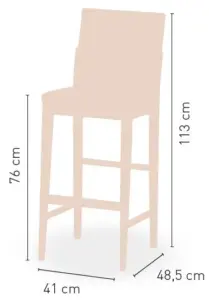 Silla de Madera de haya con asiento tapizado a elegir VARSOVIA