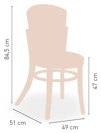 Silla de Madera de haya con asiento tapizado a elegir VARSOVIA