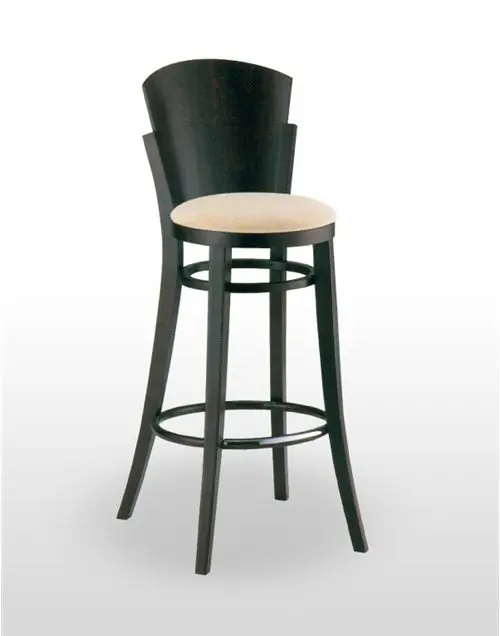 Taburete de Madera de haya con asiento tapizado a elegir POLONIA