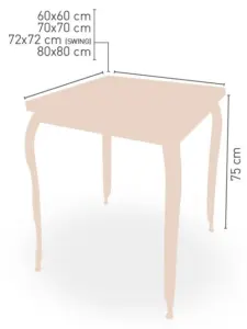 Mesa armazón metálico acabado epoxi carta colores KIEV-C